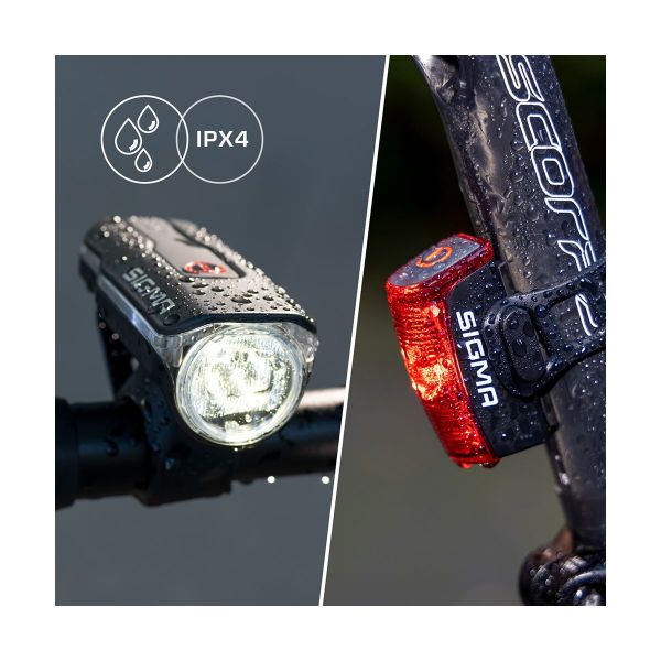 Load image into Gallery viewer, Verlichtingset Sigma Aura 60 koplamp + Infinity 2 achterlicht
