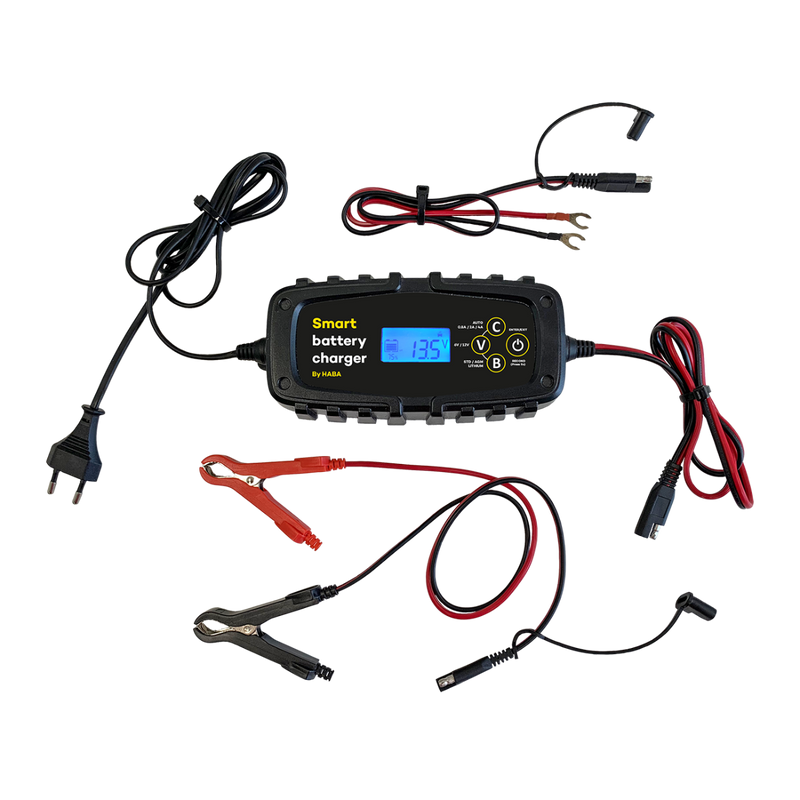 Afbeelding laden in galerijviewer, Smart battery charger slimme acculader voor lood, lithium en agm accu's