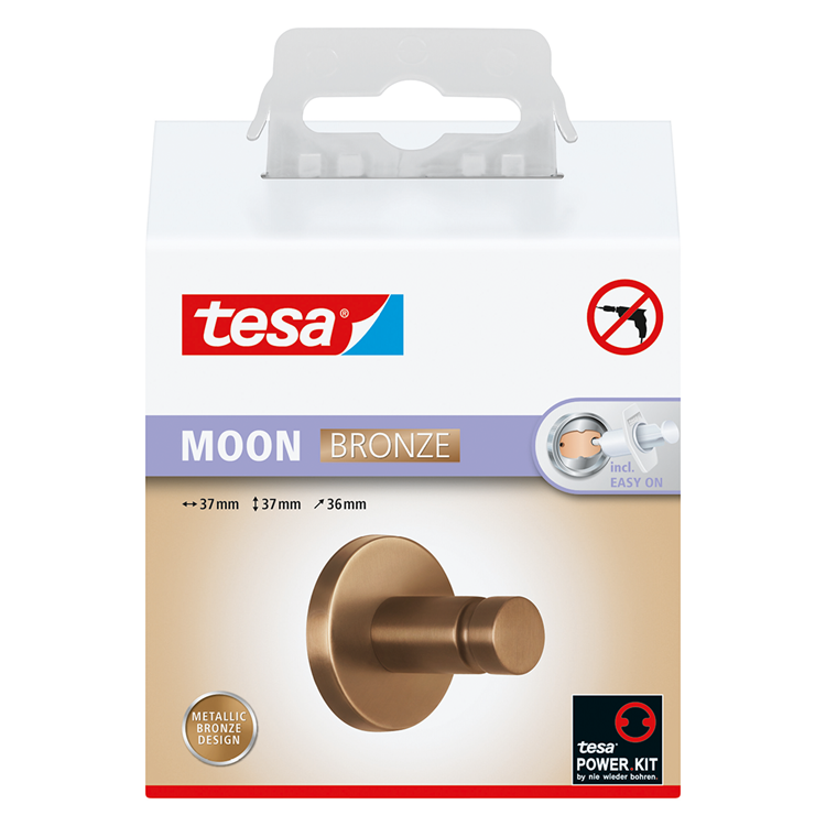 Load image into Gallery viewer, Tesa 1072314 - moon brons handdoekhaak | 2 stuks