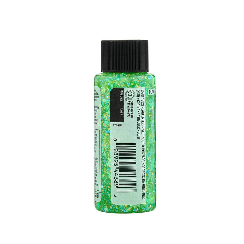 Load image into Gallery viewer, Folkart • glitterific acrylic paint neon lime 59ml