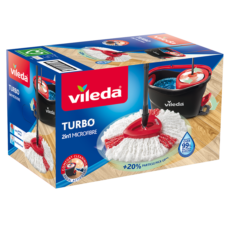 Afbeelding laden in galerijviewer, Vileda turbo mopset - pedaalsysteem - 6l