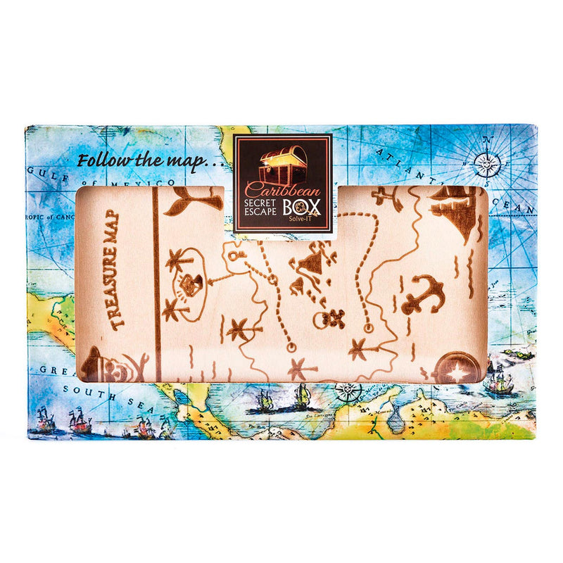 Load image into Gallery viewer, Eureka breinpuzzel houten escape box - caribbean ***