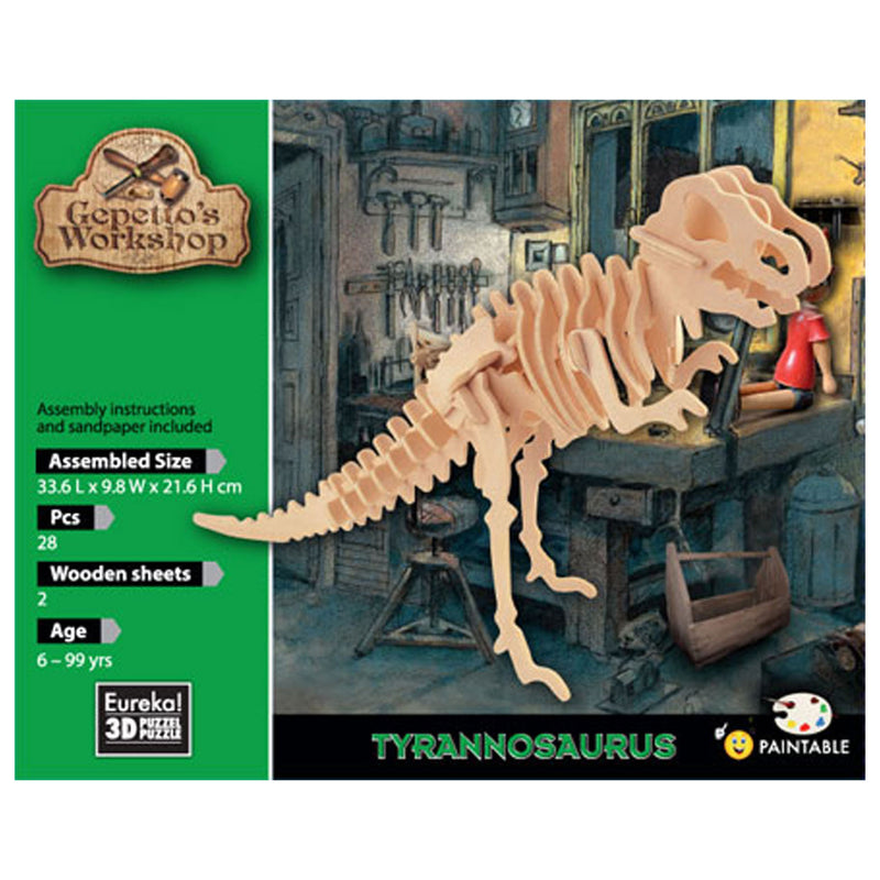 Load image into Gallery viewer, Eureka gepetto's workshop houten bouwpakket 3d - tyrannosaurus