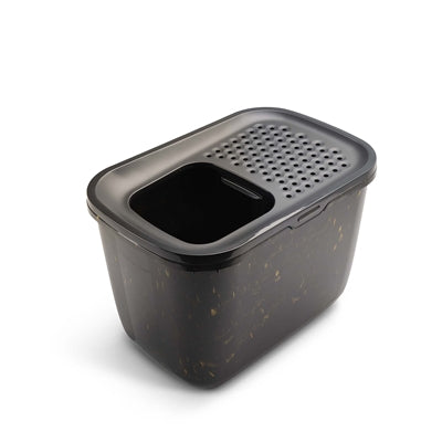 Load image into Gallery viewer, Savic kattenbak hop in marble zwart goud