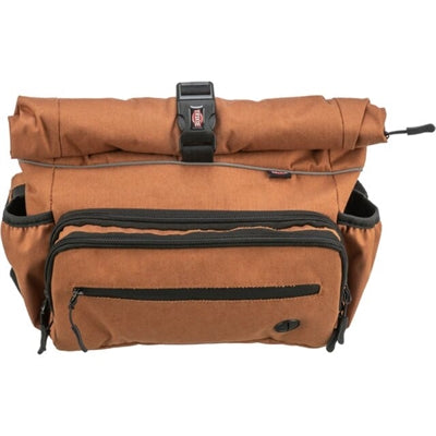 Load image into Gallery viewer, Trixie rolltop rugtas met heuptas met riem roest