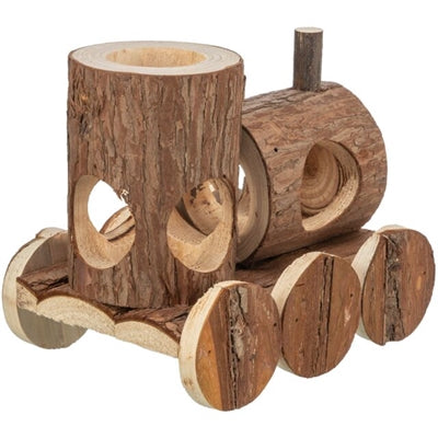 Load image into Gallery viewer, Trixie trein levin voor muizen schorshout