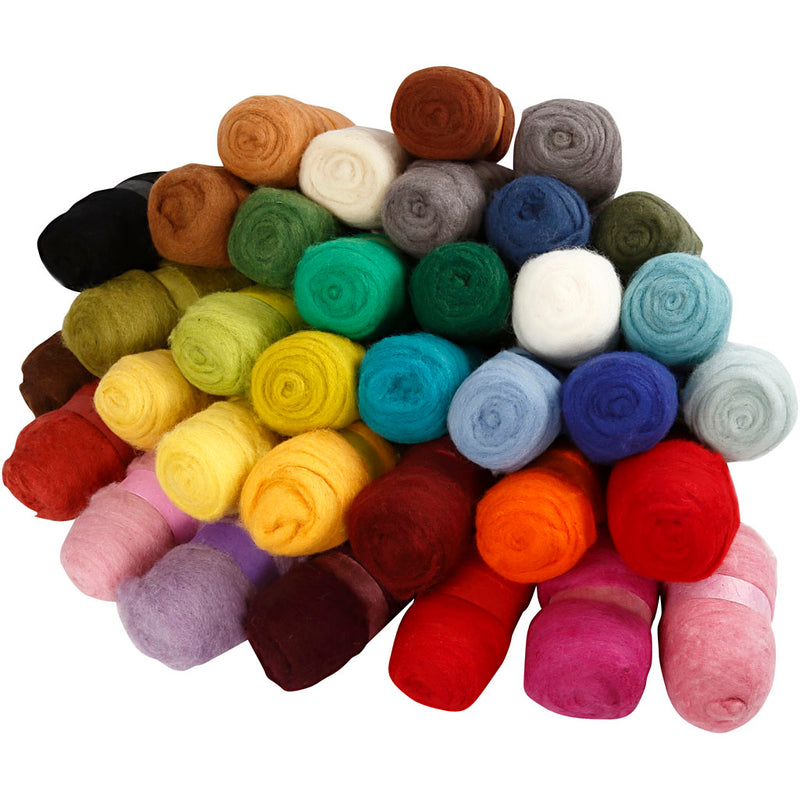 Afbeelding laden in galerijviewer, Https: www.cchobby.nl gekaarde-wol-diverse-kleuren-35x100-gr-1-doos