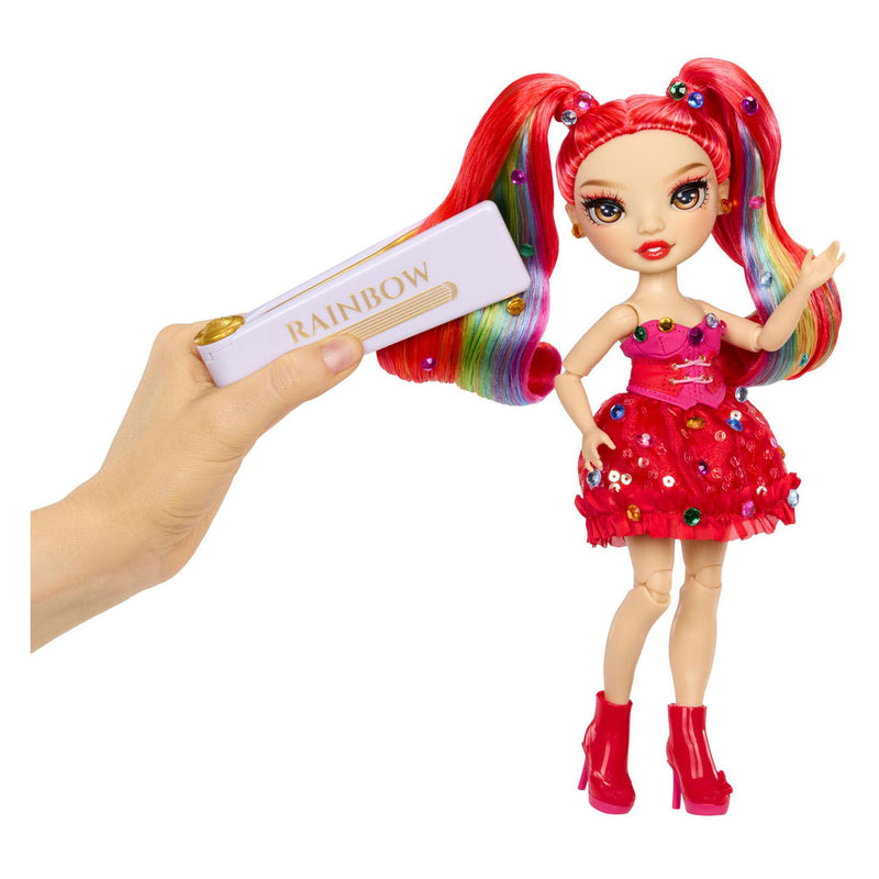 Load image into Gallery viewer, Rainbow high be dazzling-modepoppen - vivienne rouge (rood) met bedazzle-tool en glinsterende strass-steentjes