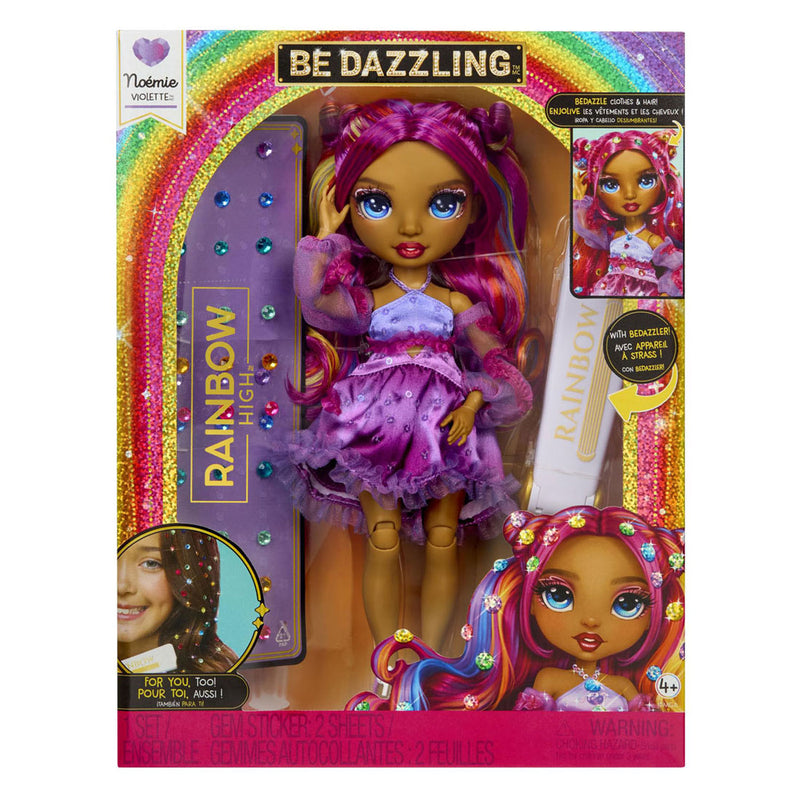 Load image into Gallery viewer, Rainbow high be dazzling-modepoppen - noémie violette (paars) met bedazzle-tool en glinsterende strass-steentjes