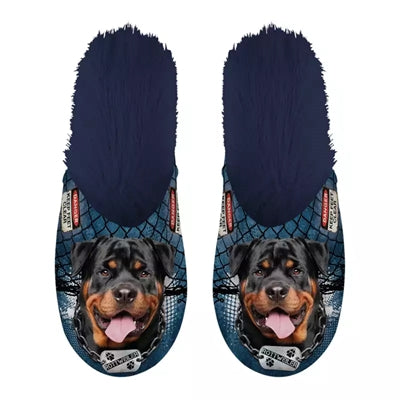 Load image into Gallery viewer, Pantoffel rottweiler donkerblauw