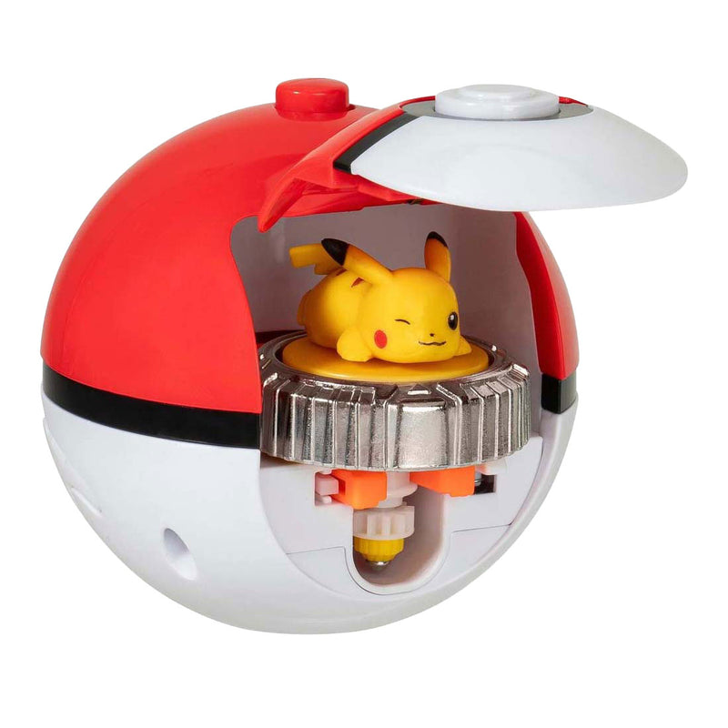 Load image into Gallery viewer, Jazwares pokémon battle spinner game - pikachu pokéball