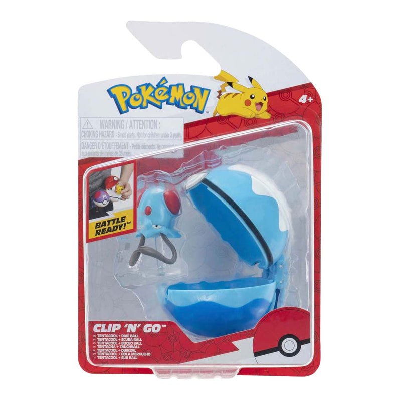 Load image into Gallery viewer, Jazwares pokémon - clip n go tentacool dive ball