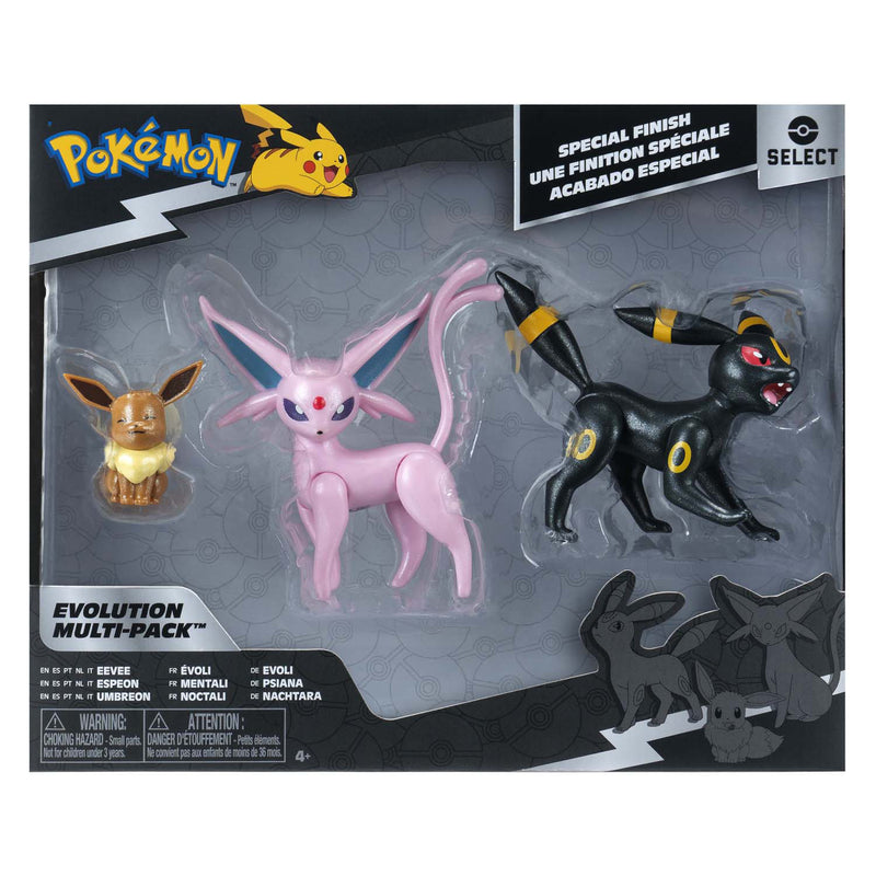 Load image into Gallery viewer, Jazwares pokémon evolution multipacks - eevee, umbreon espeon