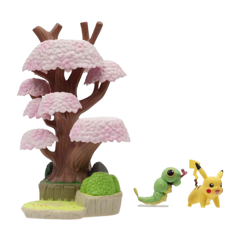 Load image into Gallery viewer, Jazwares pokémon environment figuren set - caterpie pikachu