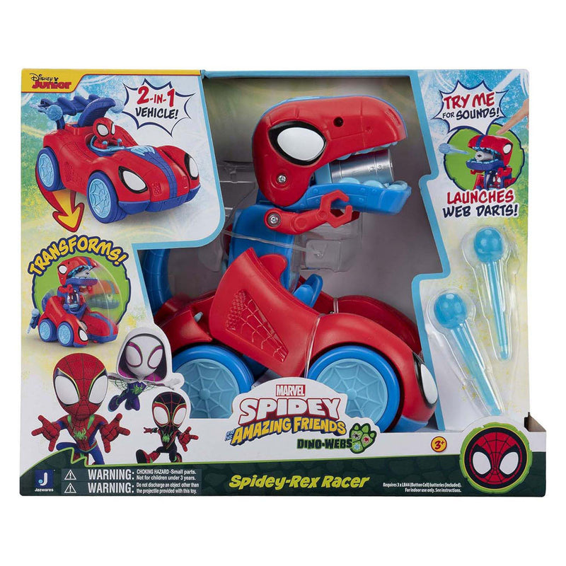 Load image into Gallery viewer, Jazwares spidey and amazing friends - spidey-rex racevoertuig