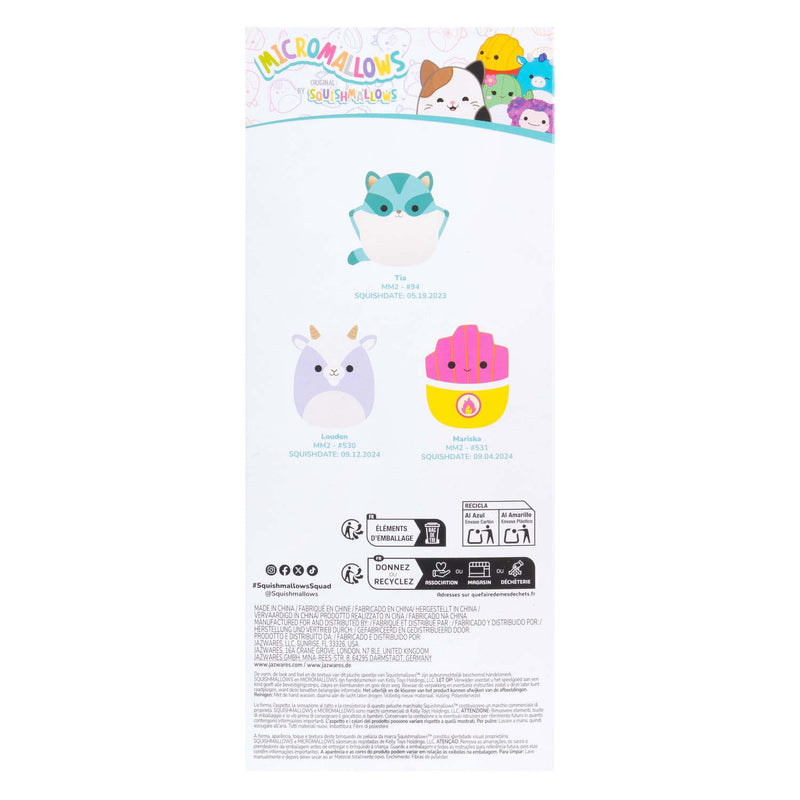 Load image into Gallery viewer, Squishmallows knuffel pluche - micromallows tia, mariska, louden - 3dlg.