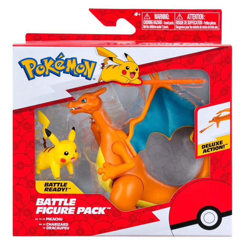 Load image into Gallery viewer, Jazwares pokémon battle feature figuurset - glurak en pikachu - 2dlg.