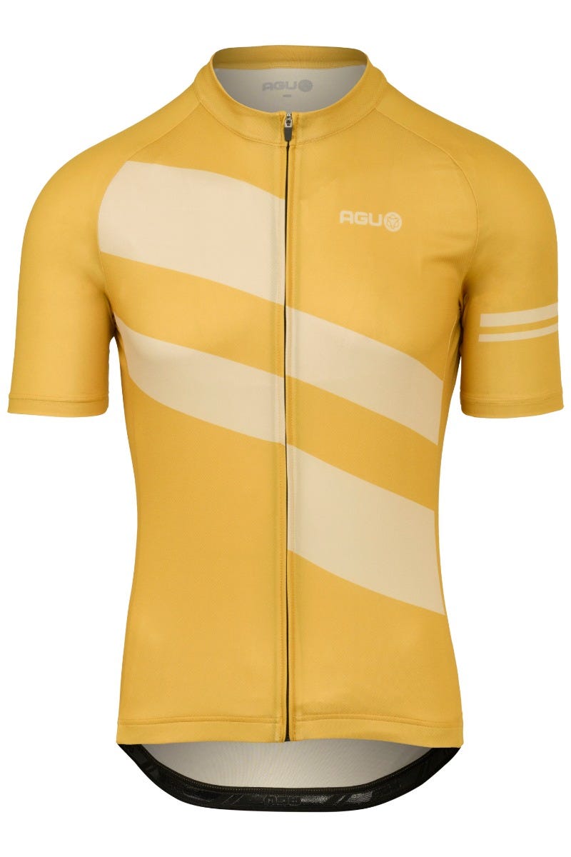Load image into Gallery viewer, Agu diagonal amber haze fietsshirt ss essential heren amber haze