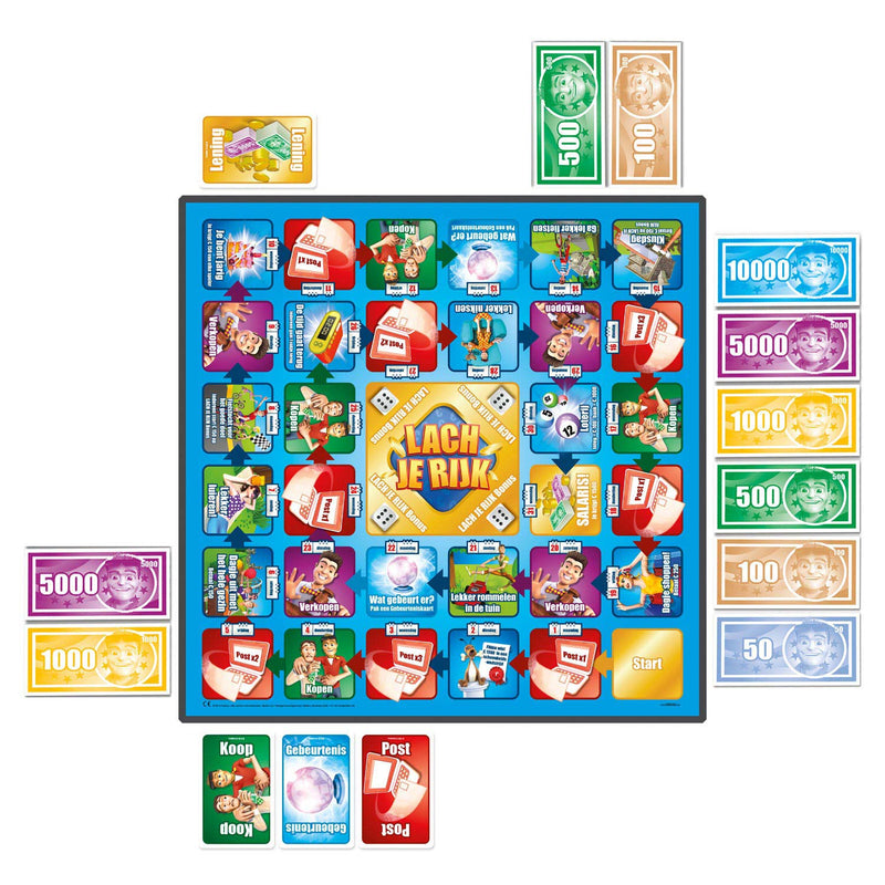 Afbeelding laden in galerijviewer, Hasbro Bordspel Lach je Rijk