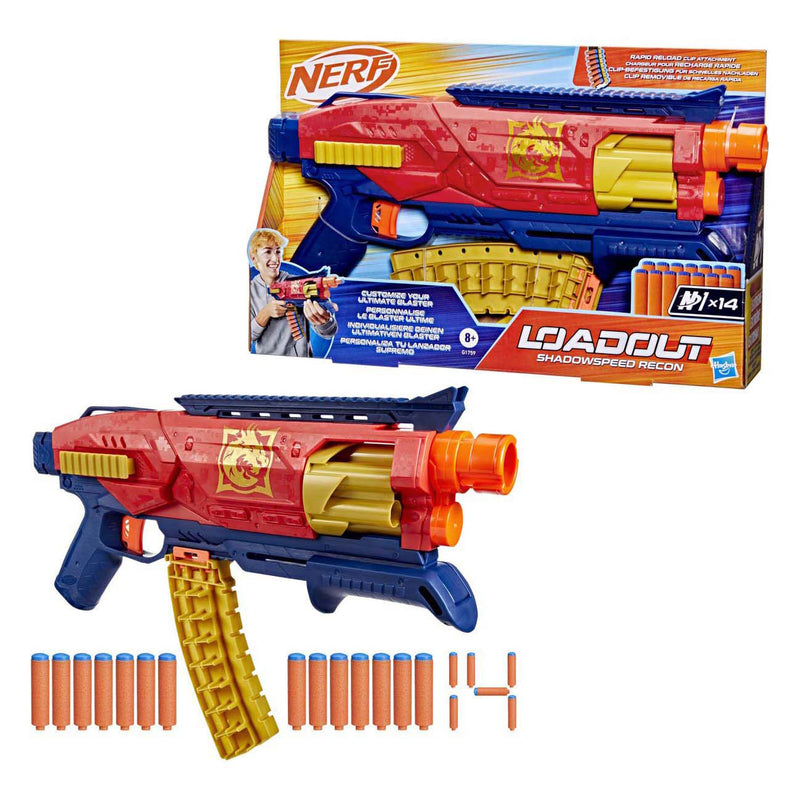 Load image into Gallery viewer, Nerf loadout shadowspeed recon blaster met 14 n1-darts
