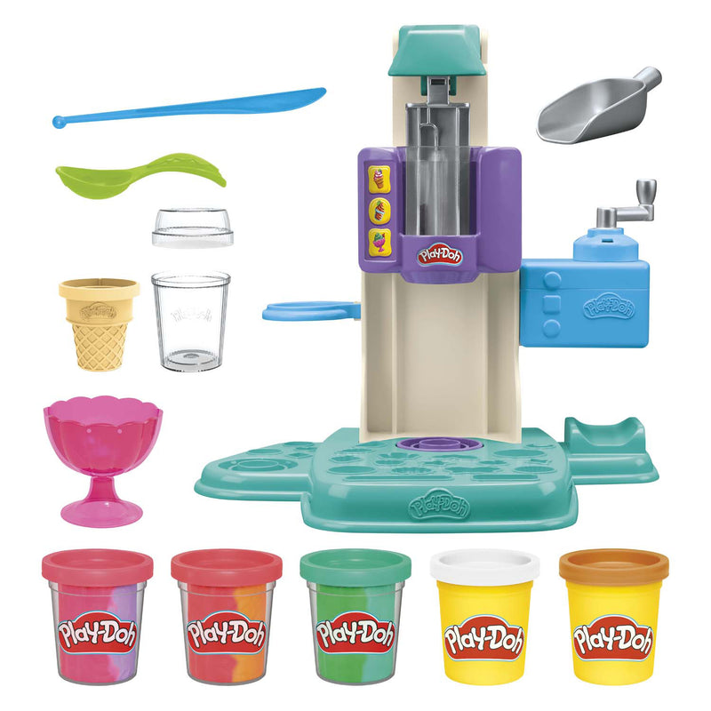 Load image into Gallery viewer, Play-doh regenboog softijs speelset - 5 kleipotjes