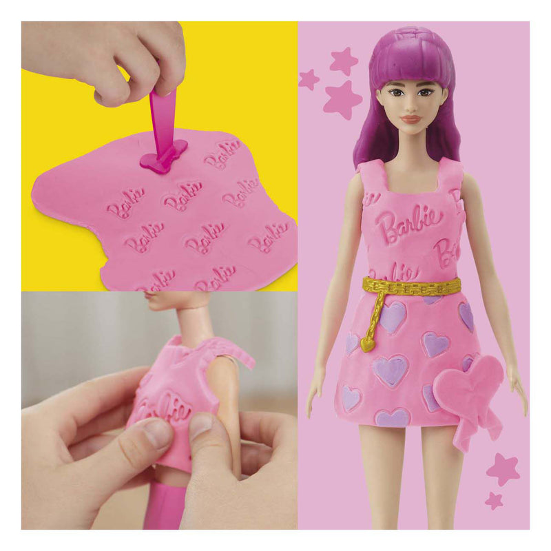 Load image into Gallery viewer, Play-doh -set barbiepop hartjes en haar - boetseerklei