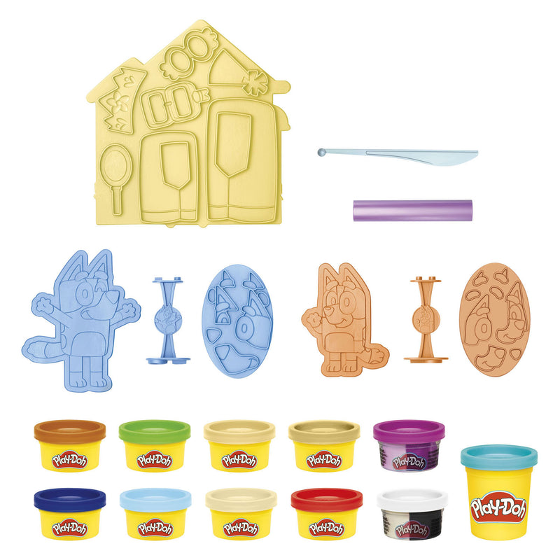 Load image into Gallery viewer, Play-doh bluey aankleed set - 11 kleipotjes