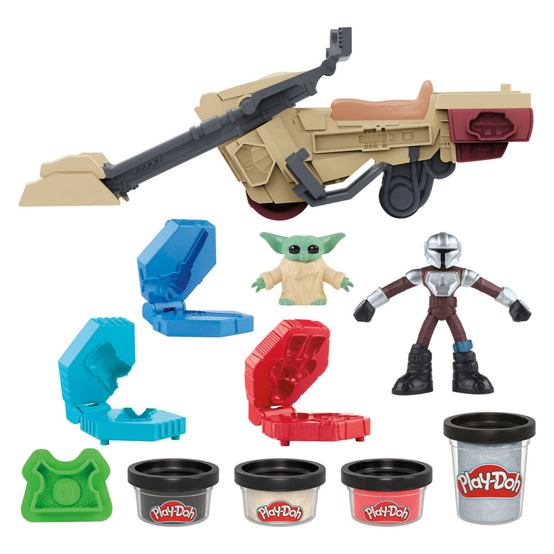 Load image into Gallery viewer, Play-doh star wars the mandelorian speeder - 3 kleipotjes