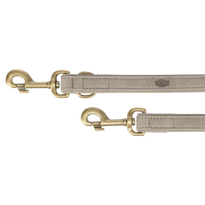 Load image into Gallery viewer, Trixie hondenriem pure verstelbaar leer lichtgrijs