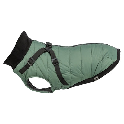 Load image into Gallery viewer, Trixie hondenjas pontis met tuig saliegroen