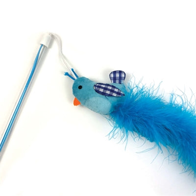 Load image into Gallery viewer, Happy pet tabby patch kattenhengel vogel blauw