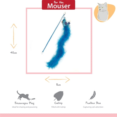 Load image into Gallery viewer, Happy pet tabby patch kattenhengel vogel blauw