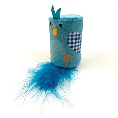 Load image into Gallery viewer, Happy pet tabby patch vogel ratel en roller blauw