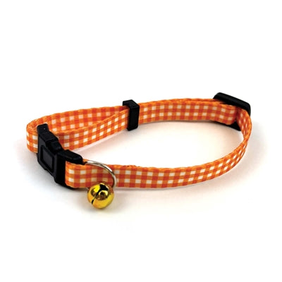 Load image into Gallery viewer, Happy pet tabby patch halsband kat ruit oranje