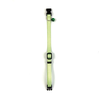 Load image into Gallery viewer, Happy pet tabby patch halsband kat ruit groen
