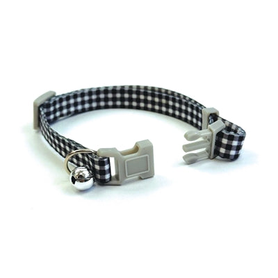Load image into Gallery viewer, Happy pet tabby patch halsband kat ruit zwart