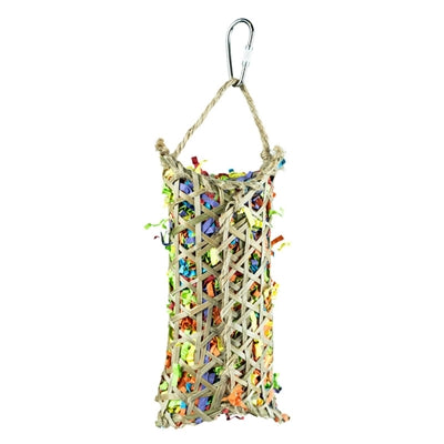 Load image into Gallery viewer, Back zoo nature parakeet woven bamboo pouch