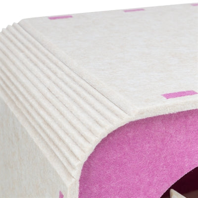 Load image into Gallery viewer, Trixie speelbox merle vierkant vilt zand roze