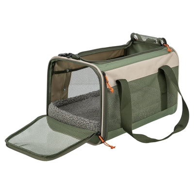 Load image into Gallery viewer, Trixie tas marlon maximaal 7 kg beige olijfgroen
