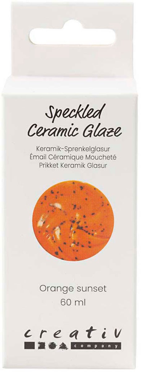 Afbeelding laden in galerijviewer, Creativ company gespikkeld keramiek glazuur 999-1060 c dekkend orange sun - 60ml