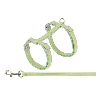 Load image into Gallery viewer, Trixie kattentuigje met riem fluweel groen