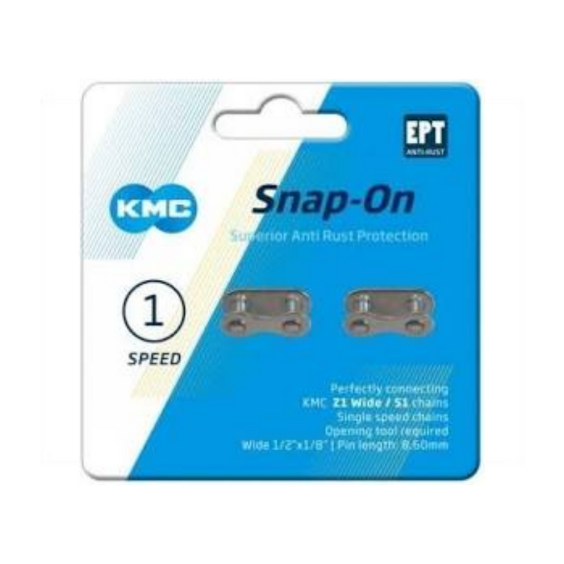 Afbeelding laden in galerijviewer, KMC Kettingschakel - Snap-on - 1 8 - 8,60mm - Zilver