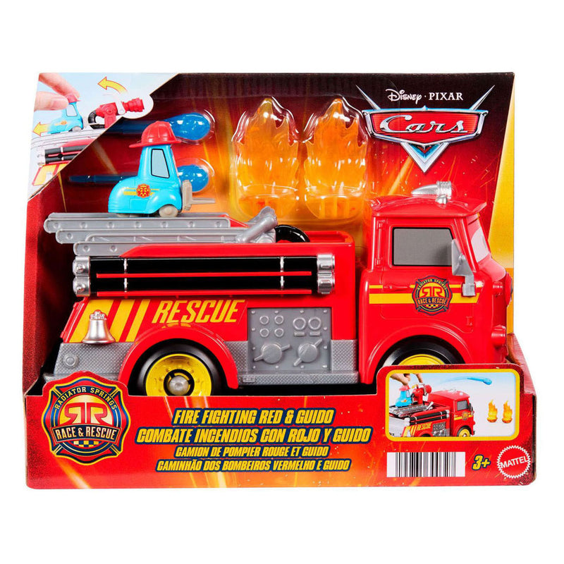 Load image into Gallery viewer, Mattel disney en pixar cars radiator springs racen en redden - brandweer - red en guido speelset