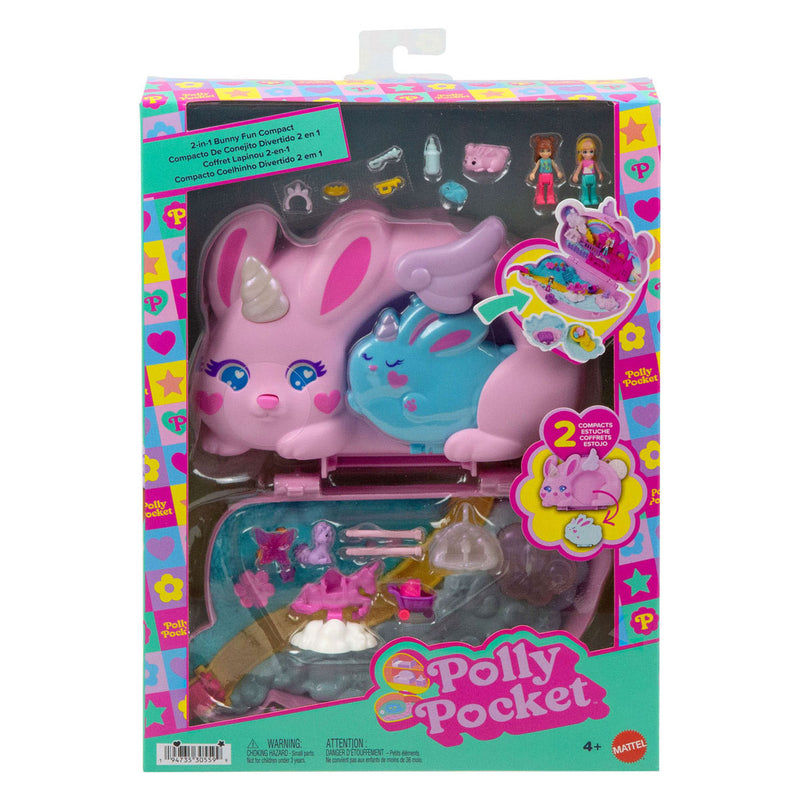 Load image into Gallery viewer, Polly pocket 2-in-1 konijntjesplezier - tasje met compacte speelset