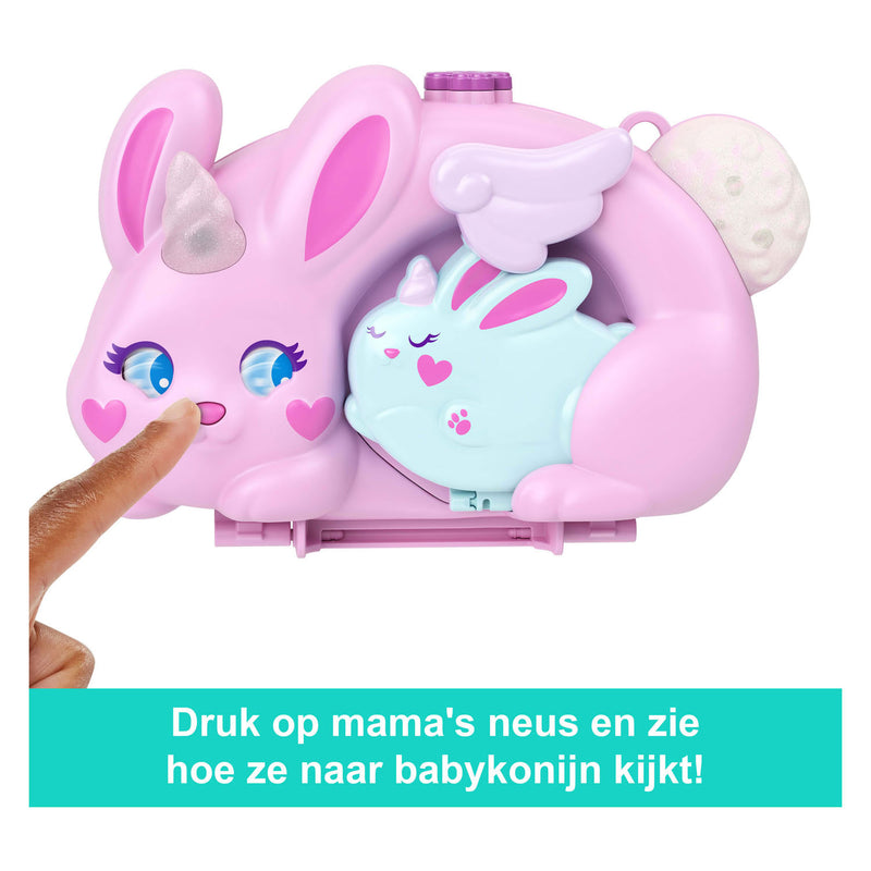 Load image into Gallery viewer, Polly pocket 2-in-1 konijntjesplezier - tasje met compacte speelset