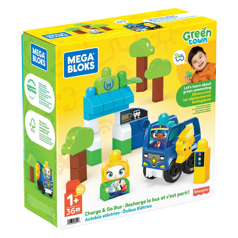 Load image into Gallery viewer, Mega Bloks Green Town Opladen en Rijden maar Bus
