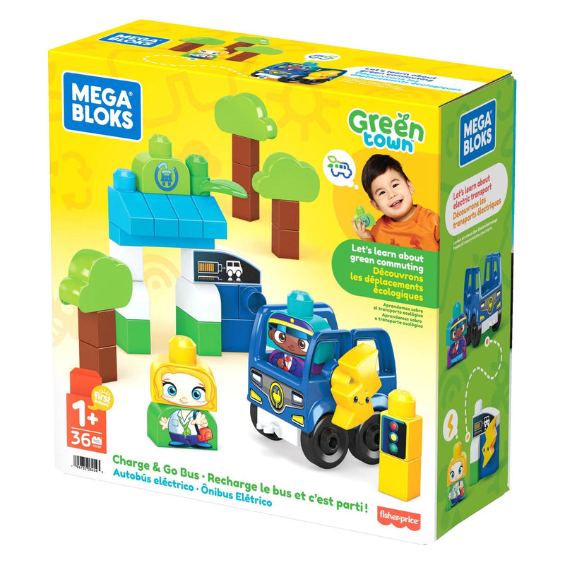 Load image into Gallery viewer, Mega Bloks Green Town Opladen en Rijden maar Bus