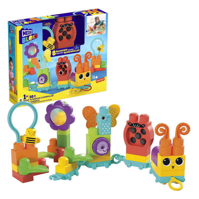 Load image into Gallery viewer, Mega bloks move' n groove caterpillar bouwset - 30dlg.