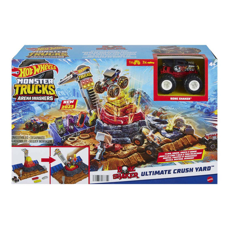 Load image into Gallery viewer, Mattel hot wheels arena smashers main event bone shaker's ultimate crush yard
