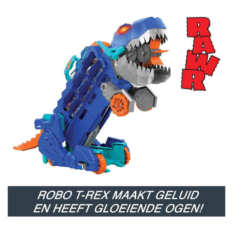 Load image into Gallery viewer, Mattel hot wheels city ultimate t-rex transporter speelset